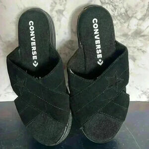 Converse Women’s Slides Sandals Black 6.5
